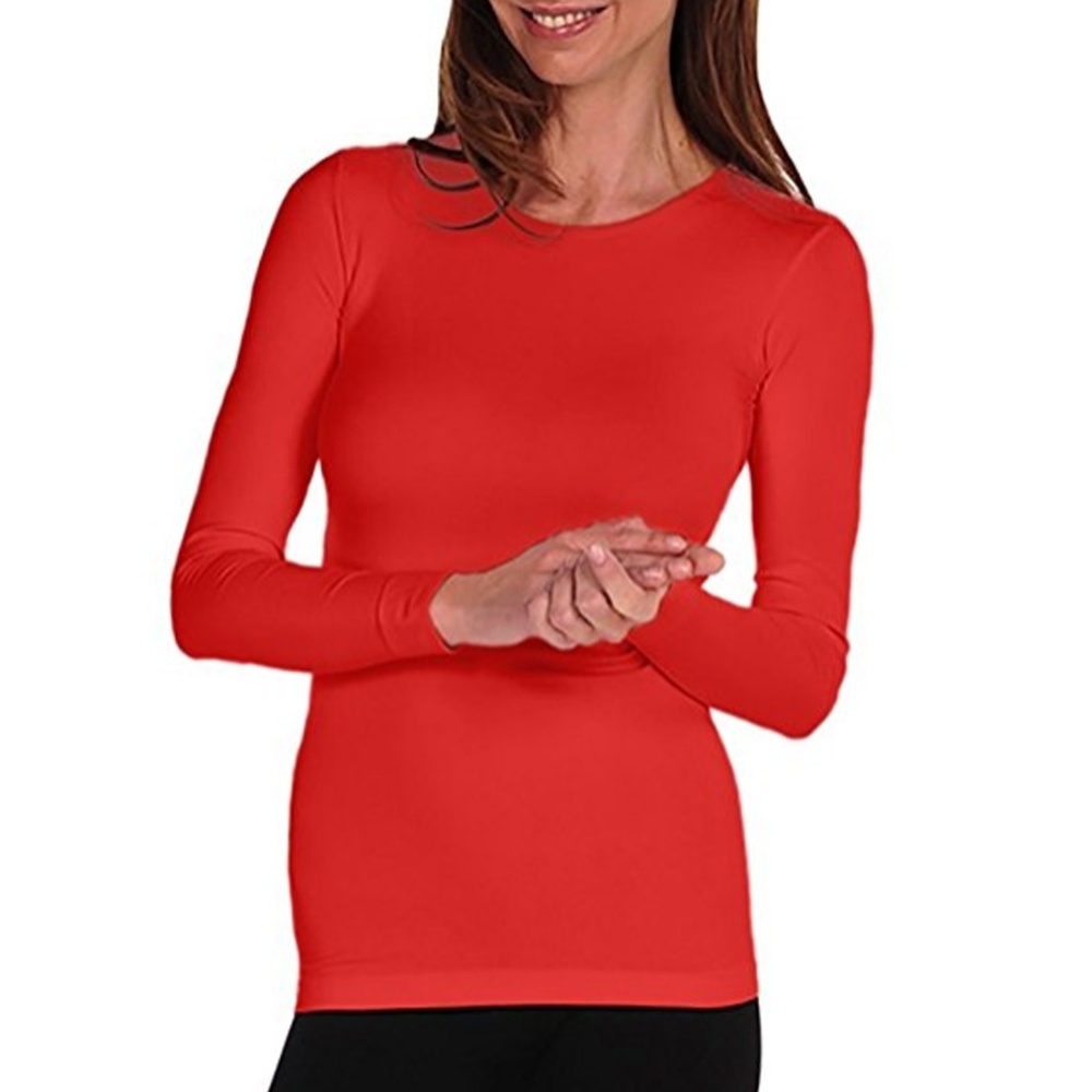 Tees By Tina Womens Long Sleeve Crew Neck One Size